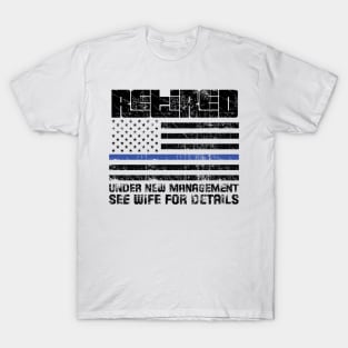 Retired Police Distressed T-Shirt